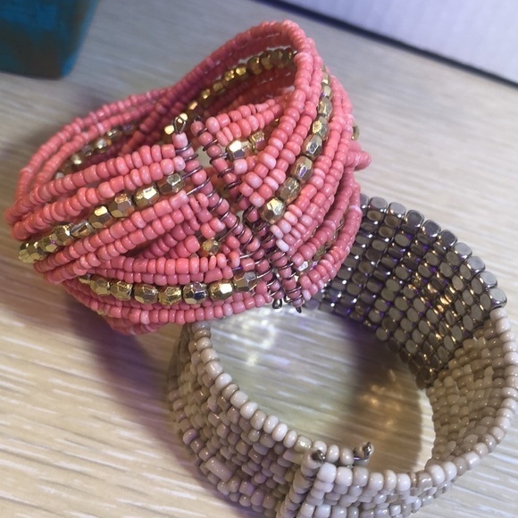 Bohemian Style Glass Bead Bracelet Duo - Picture 5 of 5